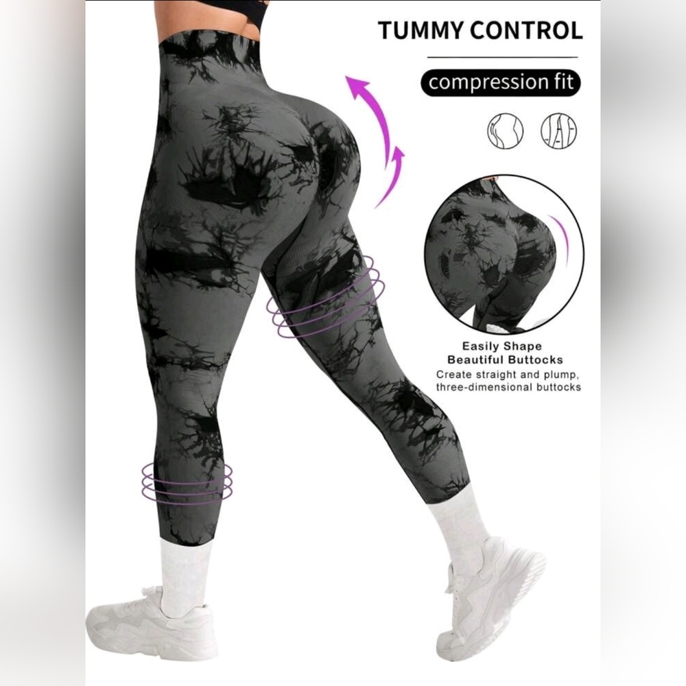 SHEIN Sport Studio Women's Tie-dye Sports Leggings